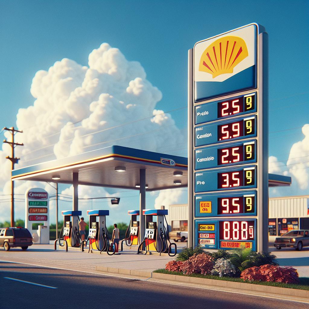 Gas station price rise.
