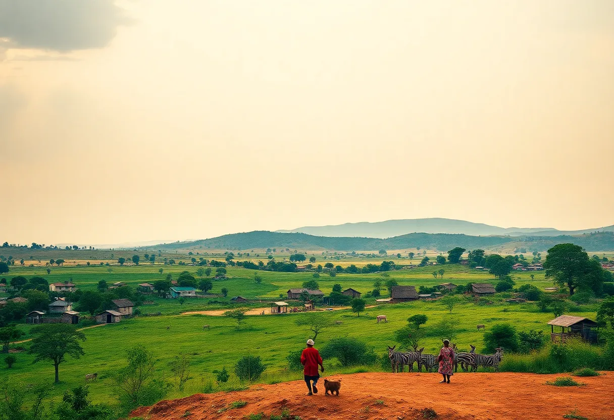 A depiction of Africa's diverse landscape symbolizing hope and progress.