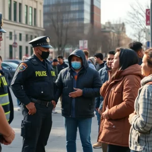 Residents in Chattanooga discussing community safety