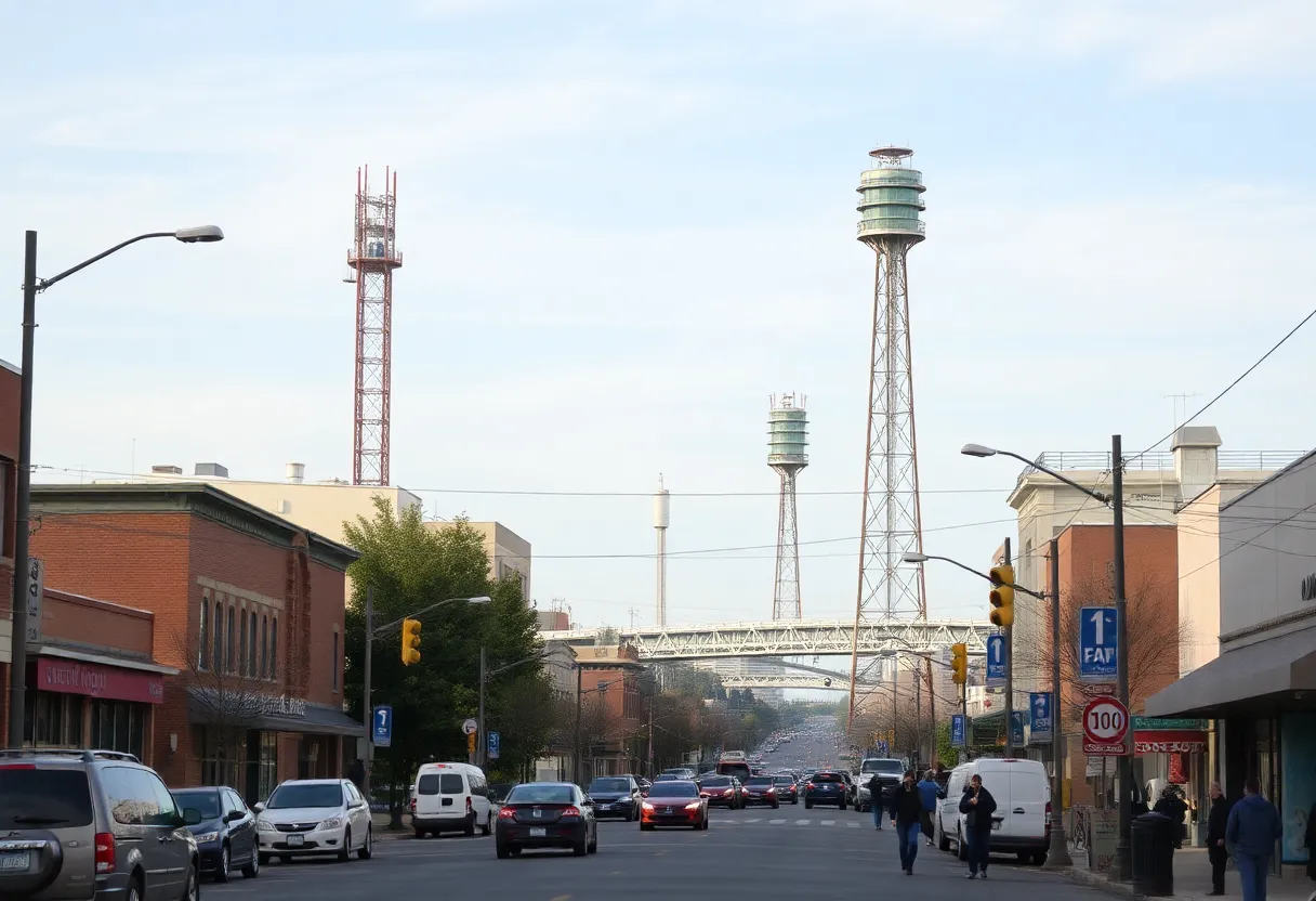 A vibrant view of Chattanooga highlighting the radio culture