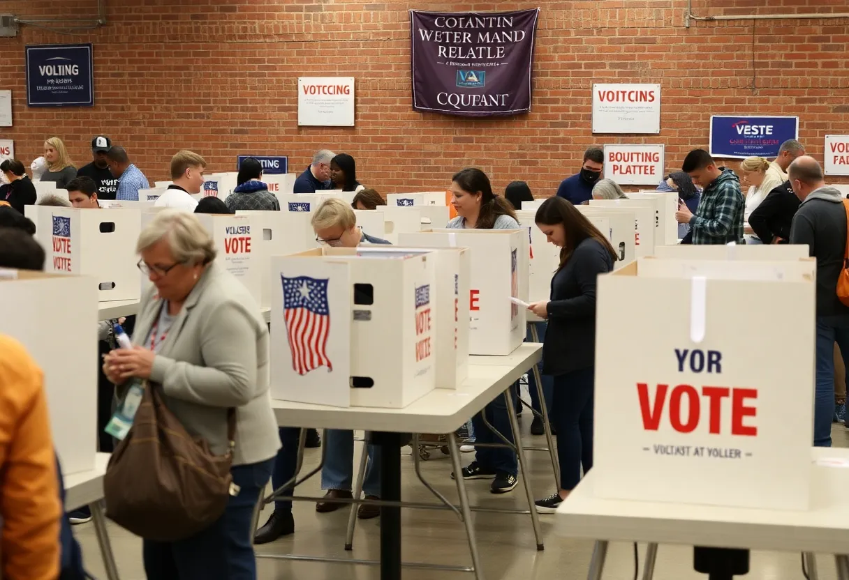 Voters casting their ballots at a polling place in Chattanooga.