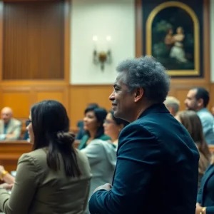 Courtroom filled with fair housing advocates