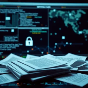 Illustration depicting a security breach in military communications