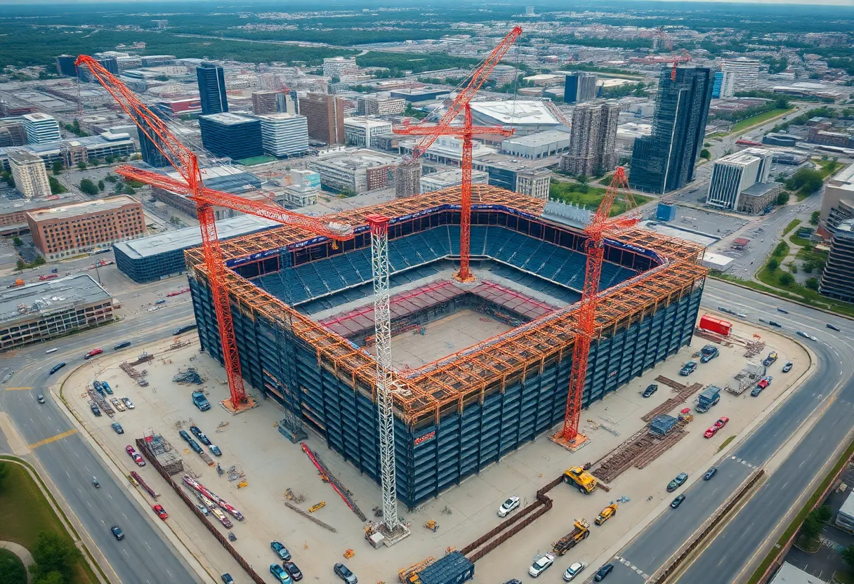 Construction of New Titans Stadium in Nashville