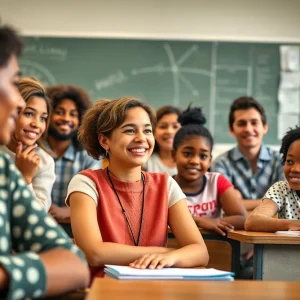 Teachers and students in a supportive classroom environment in Chattanooga.