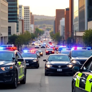 Police activity in Chattanooga city.