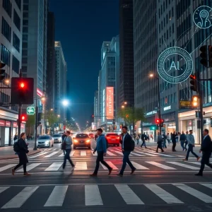Smart crosswalk in Chattanooga enhancing pedestrian safety