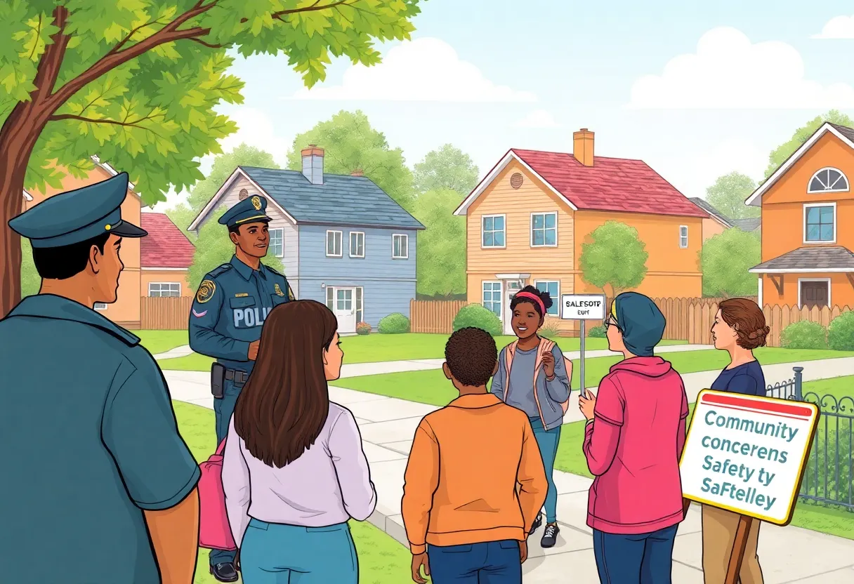 Community members discussing safety concerns in Hamilton County