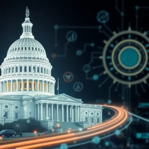 Conceptual image representing the intersection of technology and government.