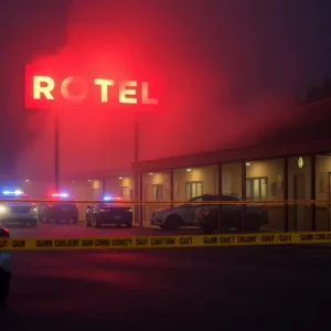 Police investigation at the Motel 6 in Chattanooga following a shooting.