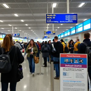 Travelers presenting REAL ID at airport security