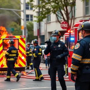 Firefighters responding to an arson incident in Chattanooga