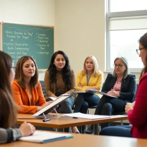 Educators participating in a school safety training session