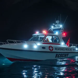 Advanced rescue boat used for safety operations