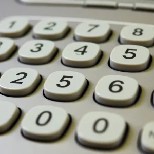 Keypad showing 10-digit dialing with area codes