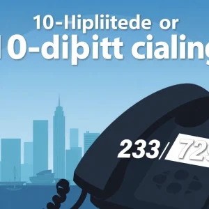 Graphic representation of area code change in Chattanooga