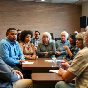 Residents of Chattanooga participating in a community meeting on local issues.