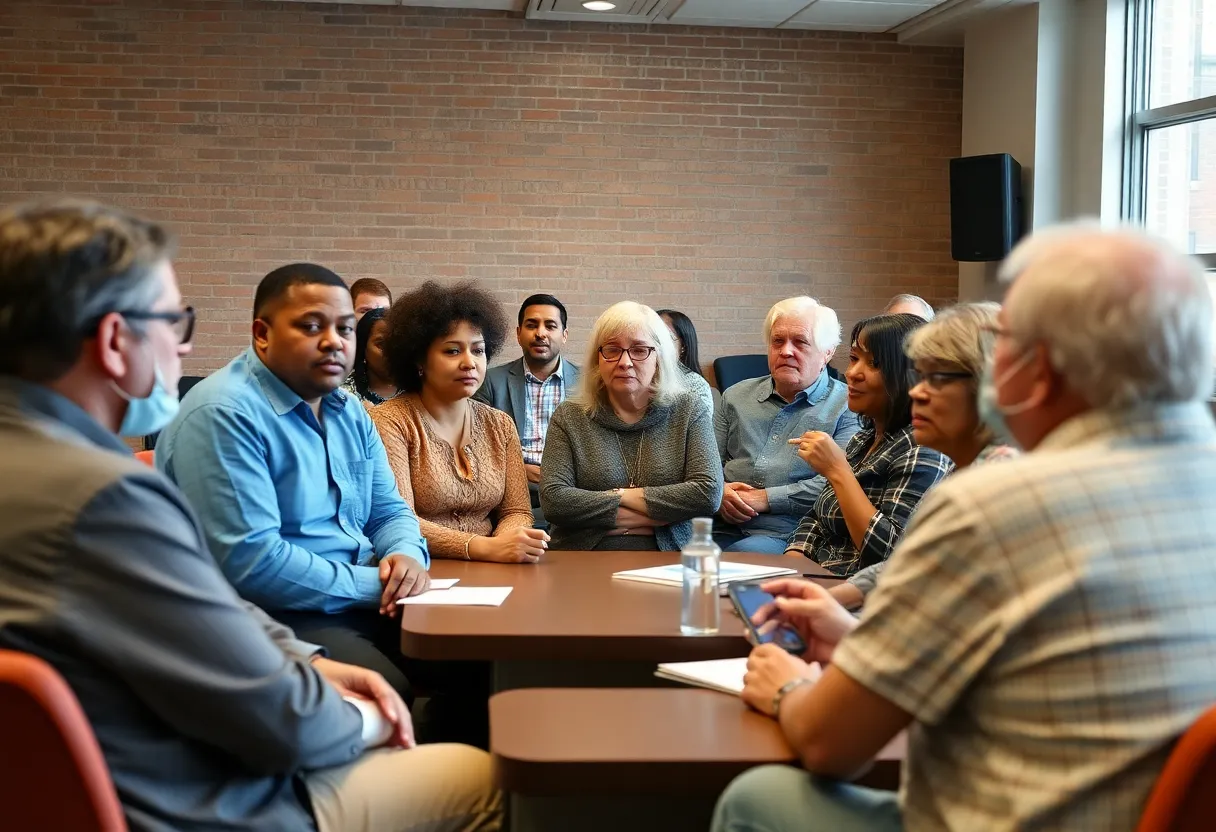 Residents of Chattanooga participating in a community meeting on local issues.