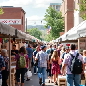Crowd enjoying events in Chattanooga