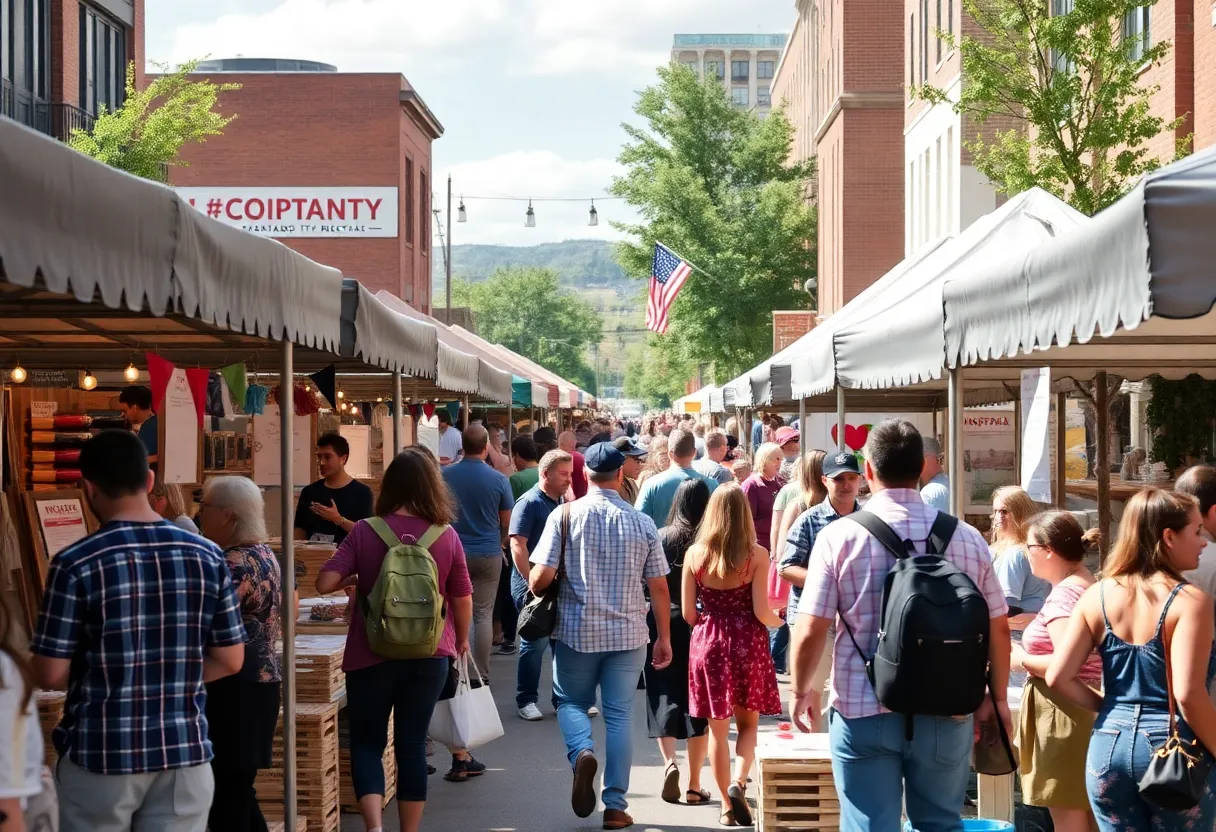 Crowd enjoying events in Chattanooga