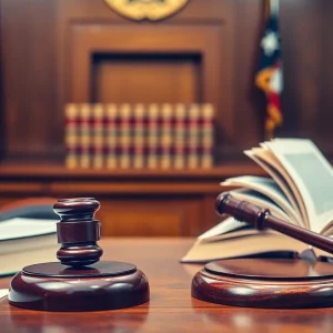 Courtroom depiction symbolizing legal issues related to marijuana in Chattanooga