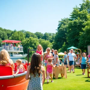 Families enjoying outdoor activities in Chattanooga, Tennessee.