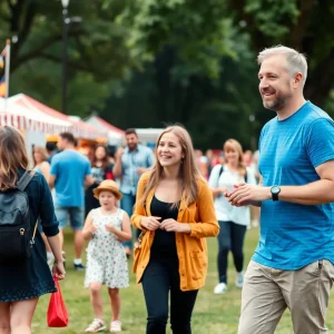 Community festival with food, music, and fun activities