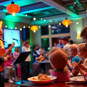 Dinner event with live music for children's education