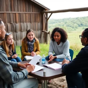 Graduate students participating in mental health training program