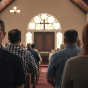 A quiet church reflecting a tragic event in Lexington community