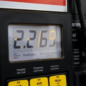 Gas station in Chattanooga displaying fuel prices