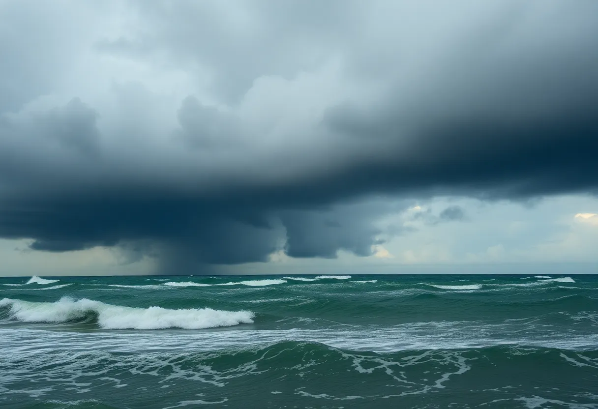 Stormy weather as Tropical Depression Three approaches the Southeast coast