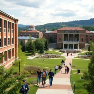 Students on the University of Tennessee at Chattanooga campus