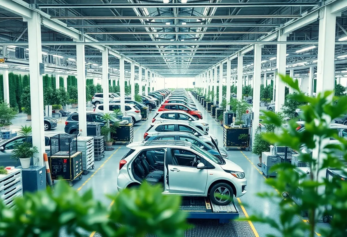 Conceptual image of an Audi production facility
