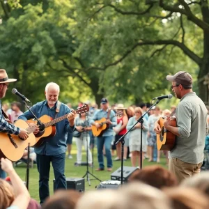 Crowd enjoying the Bluegrass Live Festival in Chattanooga