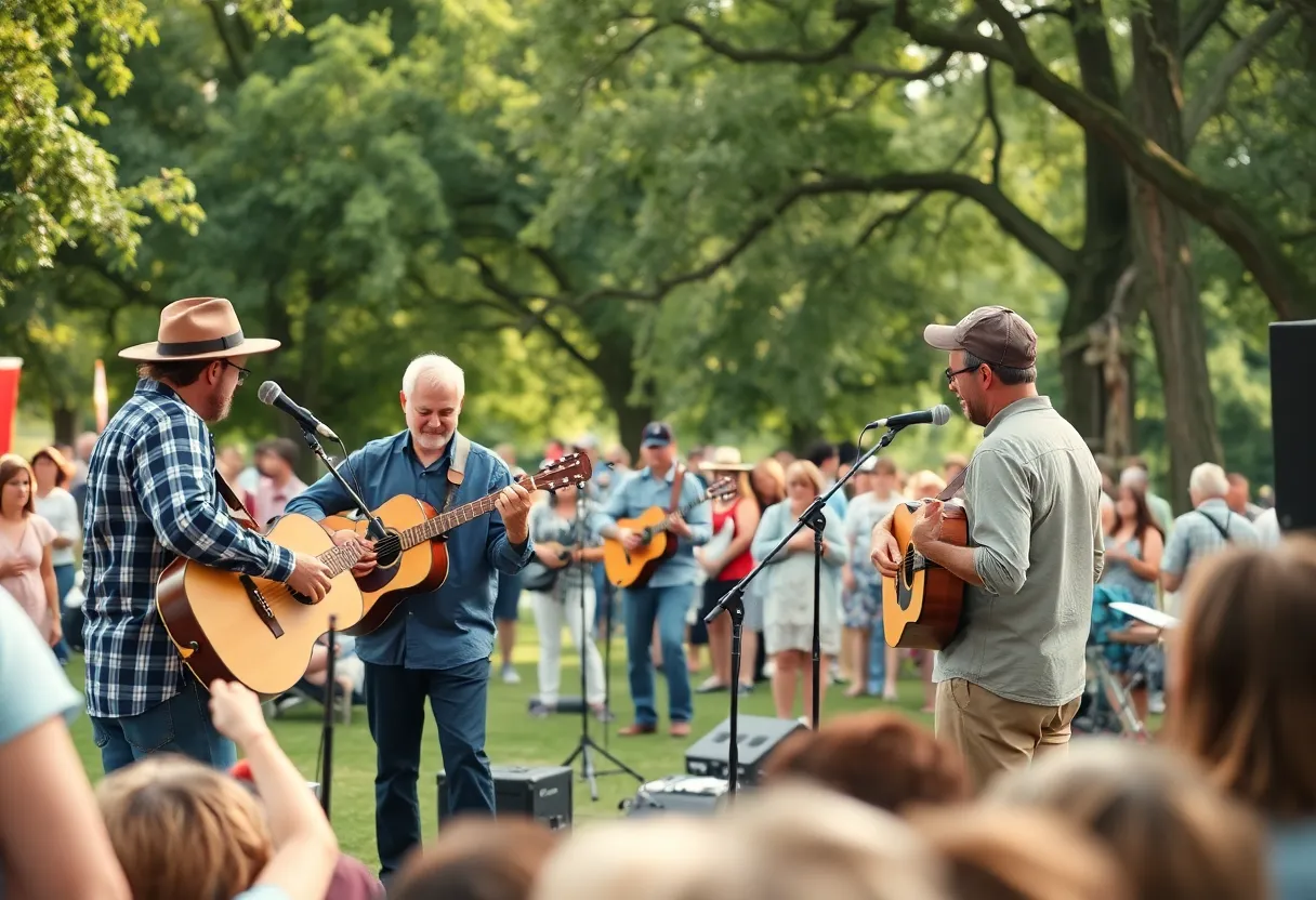 Crowd enjoying the Bluegrass Live Festival in Chattanooga