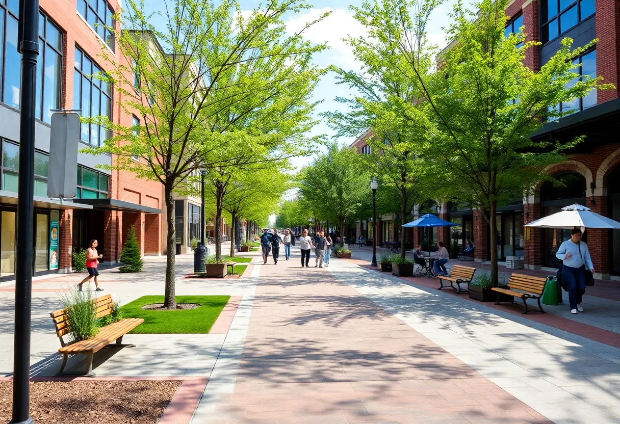 Conceptual design for a pedestrian-friendly Broad Street in Chattanooga