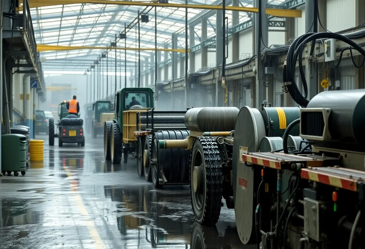 An active Chattanooga manufacturing facility with heavy machinery