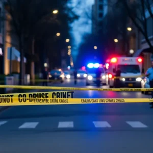 Police investigating a shooting scene in Chattanooga