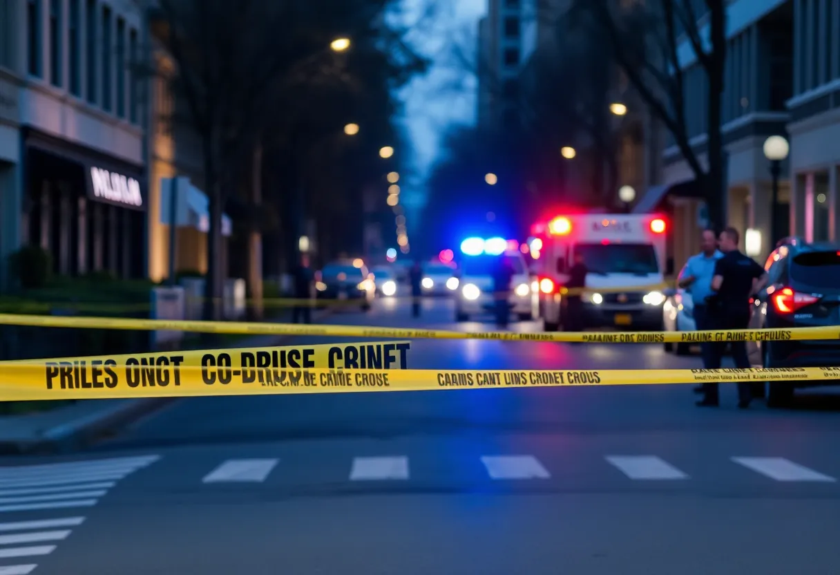 Police investigating a shooting scene in Chattanooga