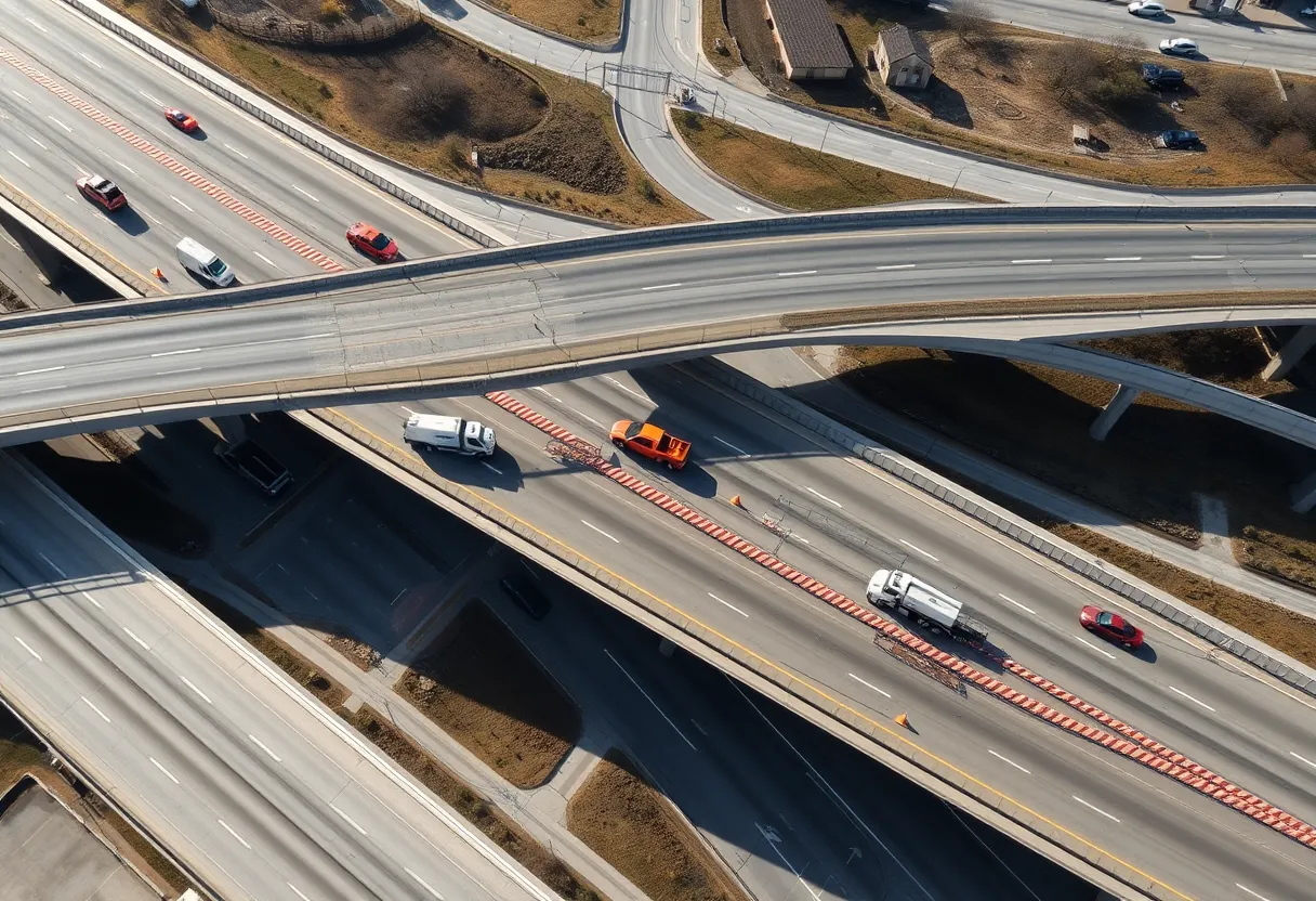 Construction at I-75/I-24 interchange in Chattanooga