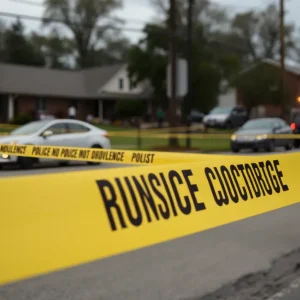 Police investigate a shooting scene in Chattanooga