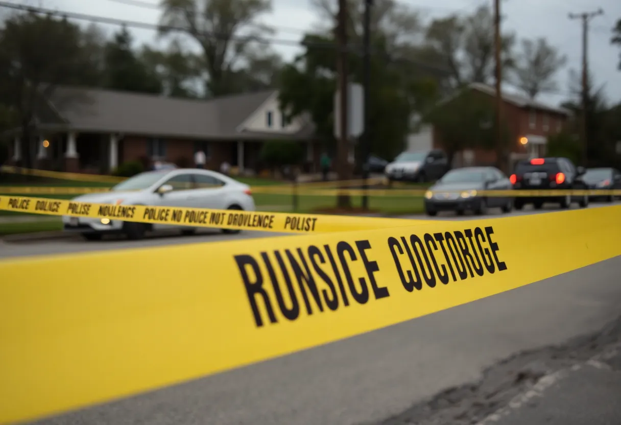 Police investigate a shooting scene in Chattanooga