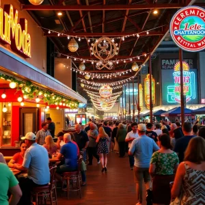 Visitors enjoying Chattanooga attractions and dining.