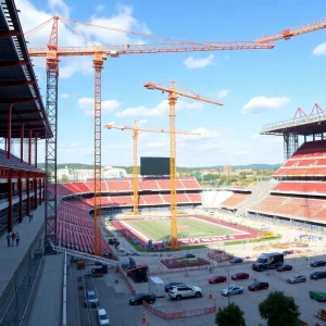 Construction site of Erlanger Park Stadium in Chattanooga
