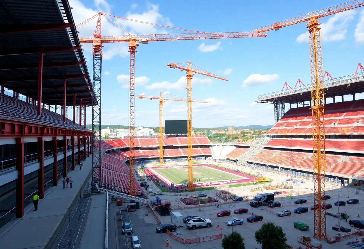 Construction site of Erlanger Park Stadium in Chattanooga