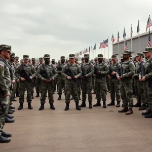 Soldiers at Fort Stewart showing solidarity after the shooting incident