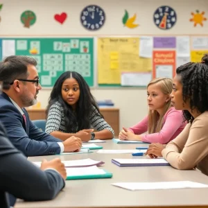 Hamilton County School Board discussing mental health services.