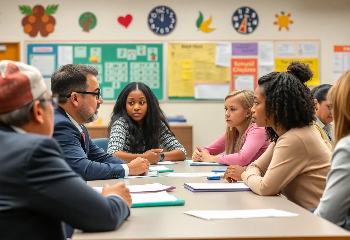 Hamilton County School Board discussing mental health services.