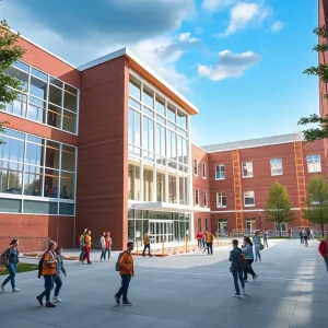 Construction site of Hamilton County school improvements